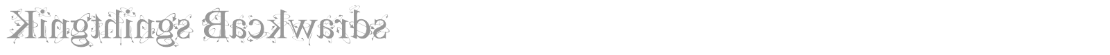 Kingthings Frontwards font preview